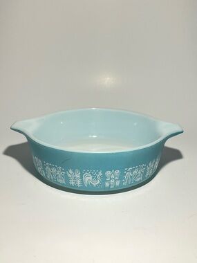 Pyrex Blue Butterprint 471 1 PT Casserole Dish
